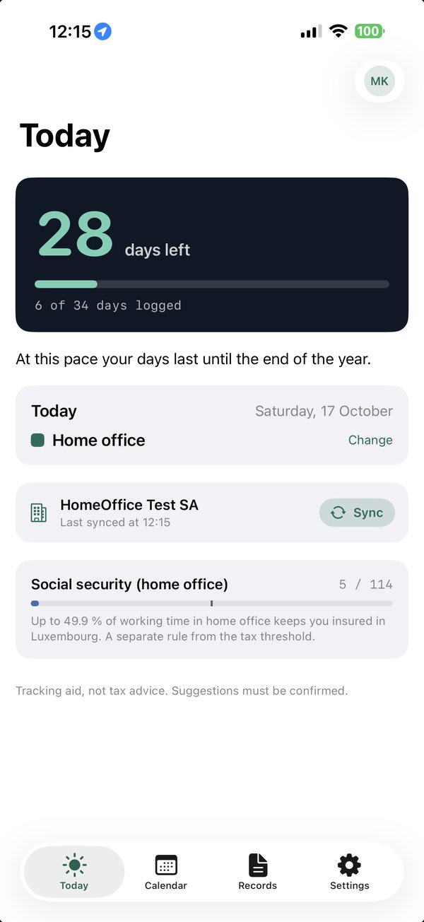 At a glance: how many days you have left