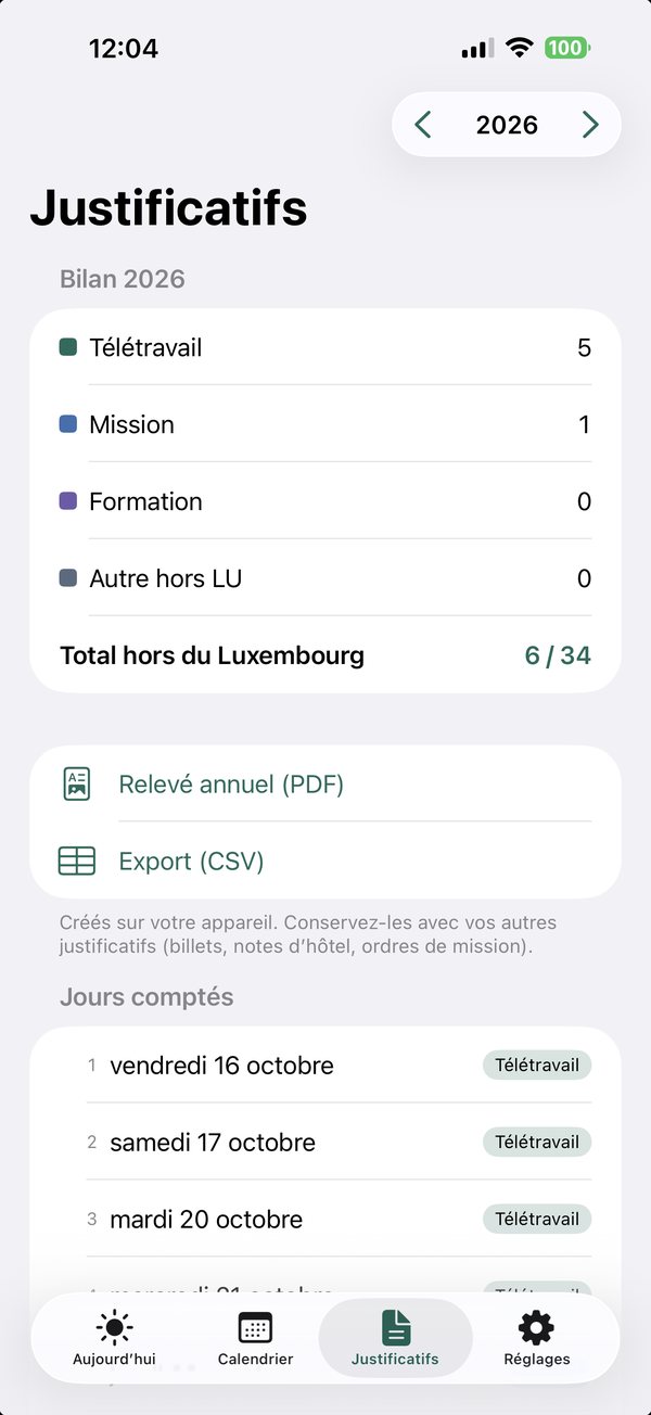 Le relevé annuel pour vos dossiers