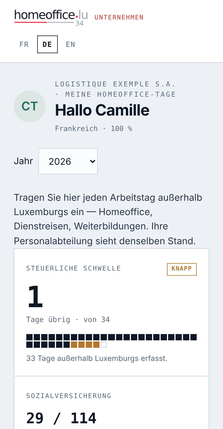 Derselbe Link auf dem Handy.
