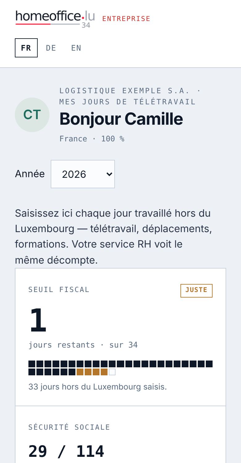 Le même lien sur un téléphone.
